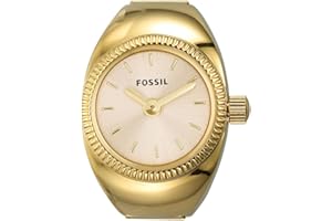 FOSSIL Montre Ring pour Femmes, Mouvement à Quartz à Deux Aiguilles avec Bracelet en Acier Inoxydable