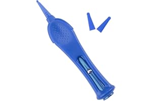 GOLDMIKY ASEOK Infant Nase Reinigung Pinzette mit LED-Licht-Sicherheits-Round-Head-Baby-Ohr-Nasen-Nabel-Reinigungsmittel-Werkzeug Zange Plastic Cleaner Clip, Neugeborener Sicherheit Sicherer Pflege (Blau)