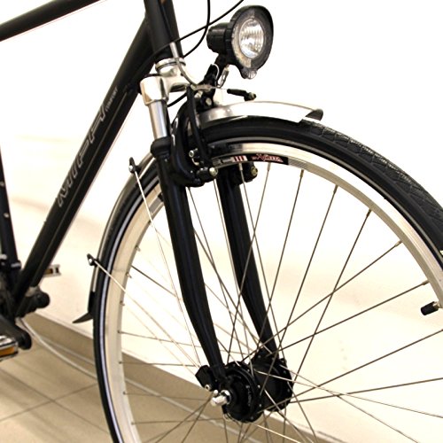 28′ Zoll Alu Herren 27 Gang Shimano RH 60 STVZO Ausstattung Nabendynamo Federgabel schwarz - 5