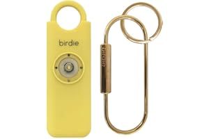 SHE'S BIRDIE She’s Birdie–The Original Personal Safety Alarm for Women by Women–130dB Siren, Strobe Light and Key Chain in 5 Pop Colors (Lemon)