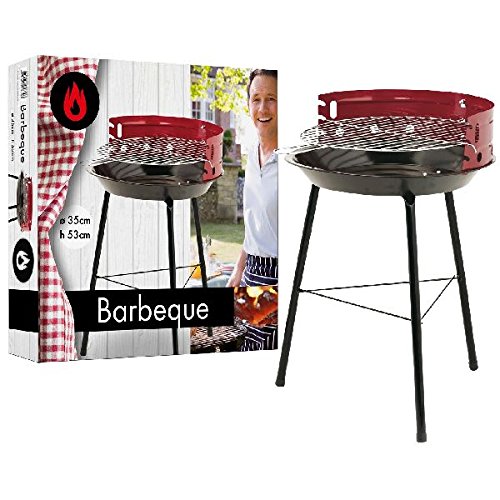 AK Sport 1370008 Barbecue Red Metal Treppiede 7,6 x 35,5 x 37 cm