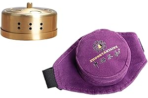 ZHONGYAN TAIHE Smokeless Moxibustion Box Include 4 Boxes Portable moxibustion Box Rotary Temperature regulating Cover Smoke Proof and Scald Proof Where is The Pain, Where is The moxibustion (1 Hole)