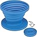 Produktbild Kaffeefilterhalter aus Silikon, hitzebestöndig, ø 11,5cm, blau: Kaffeefilter Halter Camping Handfilter Faltbar Filteraufsatz Dauerfilter