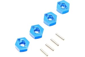 Jomewory Dadi esagonali Ruota RC - 4 Dadi esagonali per Auto telecomandati 1/10 | Gli adattatori Portatili per mozzi Ruota esagonali in Lega di Alluminio da 12 mm sostituiscono la Parte per l'auto