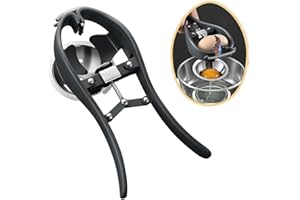 OUKEYI Krak do jajek, otwieracz do jajek ze stali nierdzewnej, automatyczne narzędzie do pękania jajek, łatwe foremki do muszli jajek ze stali nierdzewnej separator do jajek kreatywne narzędzia kuchenne (srebrny)