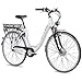Produktbild CHRISSON 28 Zoll E-Bike Trekking und City Bike für Damen - E-Lady Weiss mit 7 Gang Shimano Nexus Nabenschaltung - Pedelec Damen mit Bafang Vorderradmotor 250W, 36V