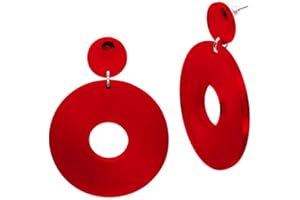 SOULCATS Soul-Cats 1 Paar Statement Ohrhänger Creolen im Retro Style der 80er Jahre für Damen