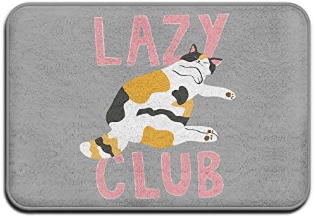 Lazy Cat Club Funny Welcome Mat Outdoor Doormats For Front Door Carpet Cleaner Machine For Pet Stains