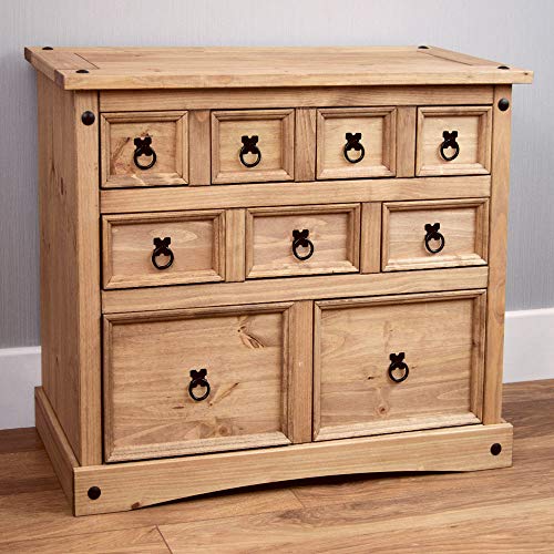 Vida Designs Corona Merchant Chest Of Drawers, 9 Drawer, Solid Pine