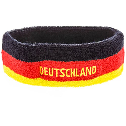 Premium Deutschland Fußball Stirnband für WM und EM 100% Baumwolle