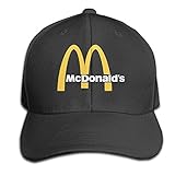 Hittings Traveleat Mcdonalds 90s Logo Unisex Peaked Baseball Cap Snapback Hats Black