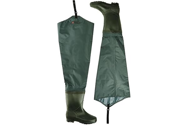 Shakespeare Sigma Wader cuissardes en nylon imperméable avec bottes pour homme et femme. Pour pêcher du bord et en rivière