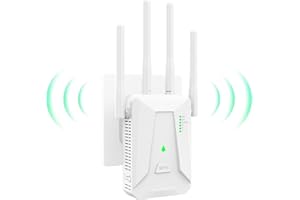 SUSMNAN Repetidor WiFi Largo Alcance, Amplificador Señal WiFi 2.4 GHz con 4 Antenas, Extender con Puerto Ethernet 300 Mbps, Compatible con Todos los Routers, 3 Modos y Botón WPS (Repetidor/Router/Ap),4in
