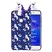 Produktbild Huawei P8 Lite 2017 Hülle , P8 Lite 2017 Schutzhülle Silikon , 3D Lila Einhorn Muster Bumper mit Ultra Dünn TPU Weich Silikon Handyhülle und Slow Rising Anti Stress Anti-Stoß Kratzfeste Case Cover für Huawei P8 Lite 2017 (5.2 zoll) - Lila Einhorn
