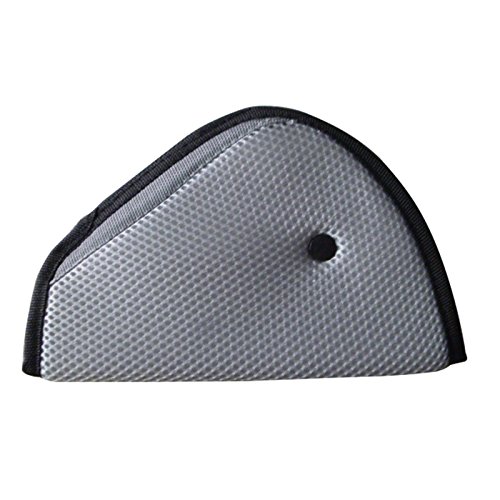 Kids Comfort Safety Seat Cover Harness Strap Belt Adjuster Pad (Gray)
