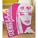 BARBIE GIRLS KIDS CHILDRENS PINK FLEECE BLANKET THROW MATCHES DUVET OFFICIAL NEW
