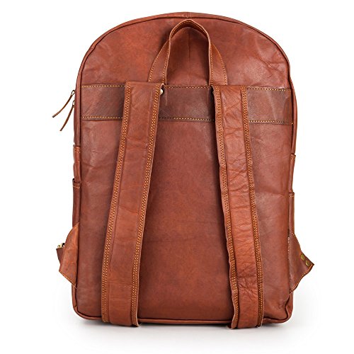 Rucksack f  r Laptop BERLINER BAGS Hamburg XL aus Leder Notebookrucksack 15 6 15 4 Zoll Laptopfach mit Schutz Wasserdicht Braun Damen Herren Vintage G