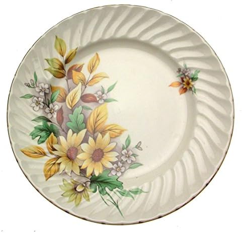 Ridgway Yellow Floral 8 Inch Plate