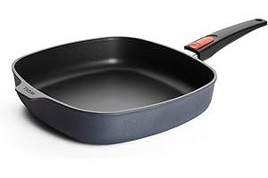 Woll Diamond Lite patelnia czworokątna, indukcyjna, 28 x 28 cm, wysokość 6 cm, ze zdejmowanym trzonkiem, nadaje się do wszystkich rodzajów kuchenek, odlew aluminiowy, odporna na piekarnik, antracytowa