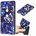 Produktbild Everainy Sony Xperia XZ2 Hülle Silikon Gummi mit Prägen Muster Ultra Slim Cover Hüllen für Sony Xperia XZ2 Handyhülle Stoßfest TPU Gel Stoßstange Schutzhülle (Blau Schmetterling)