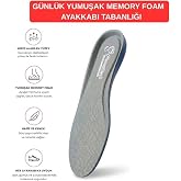 Formstep M100 Memory Foam Rahat Konforlu Ayakkabı Tabanı (Gri, 40)