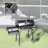 Druline 90kg Profi Smoker Bbq Grill Grillwagen Holzkohle 35mm Stahl Massiv Lokomotive