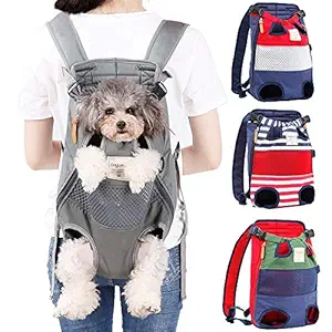 Jranter Dog Carrier Backpack - Legs Out Front-Facing Pet Carrier Backpack for Small Medium Large Dogs, Airline Approved Hands-Free Cat Travel Bag for Walking Hiking Bike and Motorcycle