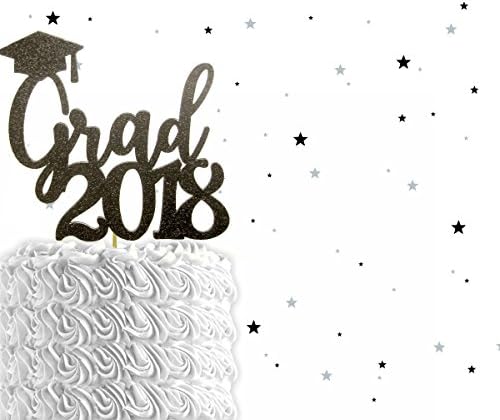Glitter Grad 2018 Cake Topper, Graduation Party, Graduation Cake Topper, Graduation Decor, Grad Decorations