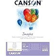 Canson Imagine A1 200g White Mixed Media Paper Pad, Light Grain, Markers, Brushes, Felt Tip-Pens, Ideal for Professional Artists & Illustrators