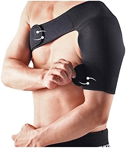 Clairty Unisex Adjustable Therapy Stretch Single Shoulder Support Brace Strap Wrap Belt Band Pad (Left)