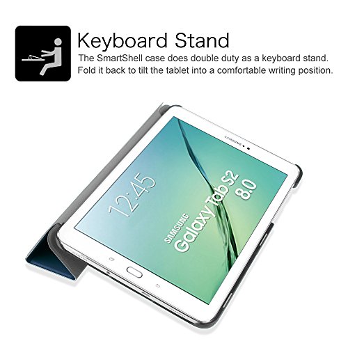 Fintie Samsung Galaxy Tab S2 8.0 Hülle Case – Ultra Schlank Superleicht Ständer Smart Shell Cover Schutzhülle Tasche mit Auto Schlaf / Wach Funktion für Samsung Galaxy Tab S2 8.0 T710 / T715 / T719 (8 Zoll) Tablet-PC, Marineblau - 8