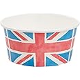 Talking Tables Royal Union Jack Flag Disposable Ice Cream Cups-Recyclable Paper Tableware for The Coronation, King Charles, Street Parties, British Themed-8 Pack, BRITICECUP