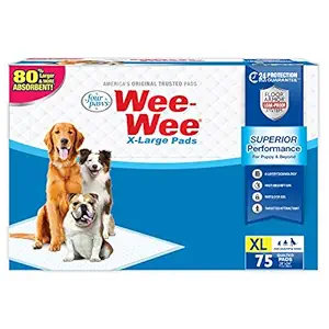 Four Paws Wee-Wee Dog Training Pads, X-Large, 75 Pack