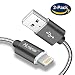 Produktbild Hunletai iPhone Ladekabel Metall Schnellladung Lightning auf USB Kabel Grau 1m 2 Stk