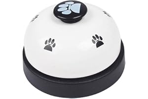 LQMILK Kangmeile Pet Training Bells, Pet Doorbells Desk Bell Call Bell For Dog Cat Potty Training And Communication Device, with Clear Ring Paw Size Button, Puppy Dog Cat Dinner Feeding Ring Bell