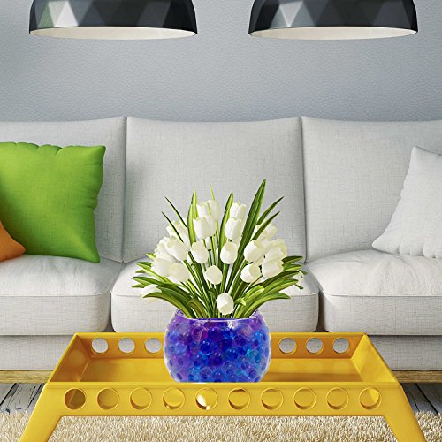 KAKOO 11er 10g Tüten Wasserperlen Aquabead Gelperlen Hydroperlen Magische Kristall Gel Kugel Aqualinos Vasen Füller für Hochzeit Party Decoration Blumenzubehöre Kinder Spielzeug Über 6000 Stücke (Bunt) - 2