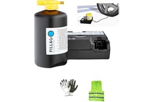 MOTO SPORT MONDO KIT RIPARAZIONE PNEUMATICI CAMPER KIT GONFIA E RIPARA AUTOMATICO CON COMPRESSORE POMPA DELL'ARIA ELETTRICA E LIQUIDO SIGILLANTE DA 450ML PER AUTO, SUV, FUORISTRADA, FURGONI, MOTO