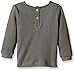 Little Green Radicals Unisex Baby Starry Moon Applique T-Shirt, Grey, 6-9 Months