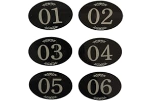 Sourcemall Letrero de puerta con número de casillero con cinta autoadhesiva número 1-25 (negro)