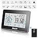 Produktbild IFOXTEK Wetterstation Funk mit Außensensor,Raumthermometer Digital LCD Thermometer Hygrometer Innen Außen,Bresser digitales Weather Station Temperature(Schwarz)