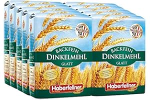 Haberfellner Dinkelmehl Type 630 / W700 glatt Mehl GVO-frei Bäckereiqualität (10 x 1kg)