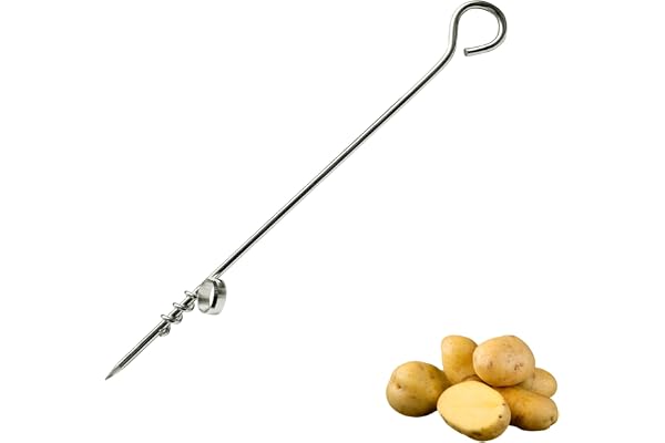 Westmark Epluche Pommes de Terre en Spirale, Longueur : 24,3 cm, Acier Inoxydable, Spiro, Argenté, 51222260