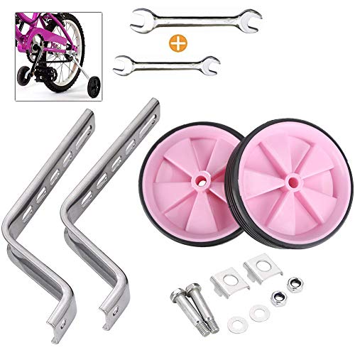 Sunshine smile Stabilisateurs de Roue de vélo Roues d'entraînement réglables pour Enfants Roues d'Entraînement Bicyclette Stabilisateurs de vélo Roues d'apprentissage Bicyclette