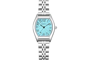 Szaikyri Cuadrada Reloj para Mujeres con Números Arabes Fáciles de Leer Reloj de Dama Reloj Rectangular Mujer