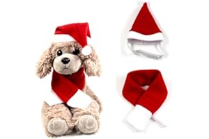 BESTOYARD Hund Katze Kostüm Weihnachten Mütze und Schal Set für Winter Outfit Haustier (Größe M)
