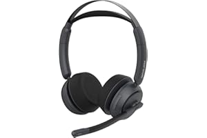 Nuroum HP31-DN Cuffie con Microfono Bluetooth, Cuffie Wireless ENC a Cancellazione di Rumore con Stazione di Ricarica, USB-A&C/Bluetooth, Confortevole e con 45 Ore di Lavoro per Lavoro/Camion/Chiamate