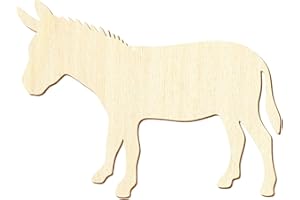 BÜTIC GMBH Holz Esel V1-3-50cm Breite - Basteln Deko, Größe:6cm, Pack mit:10 Stück
