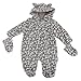 Baby Unisex Snow Leopard Button-Up All In One Hooded Winter Snowsuit (0-3 Months) (Snow Leopard)