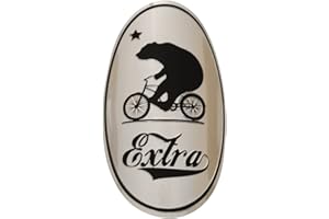 GEPINKE Badge de tête de vélo en aluminium souple pour VTT, BMX, cadre avant pliable, accessoires de vélo à vapeur, emblème tube DIY