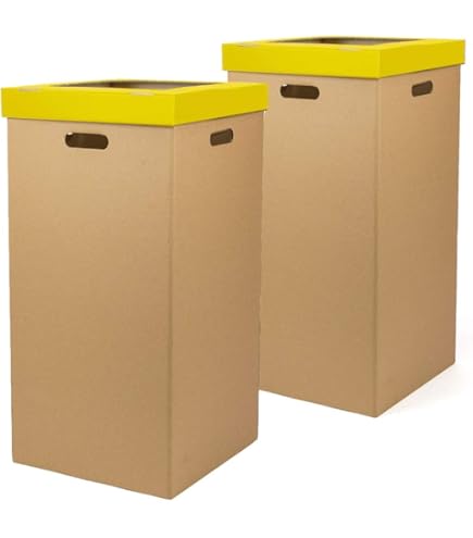 Casa Carton Papelera De Reciclaje 82L Cartón Kraft Color